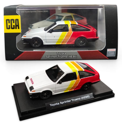CCA 1:55 Scale Toyota Sprinter Trueno (AE86) H2 Edition Die-Cast Model Car with Display Base | Official Licensed Toyota Collectible Miniature Car | Detailed Interior, Realistic Body & Premium Collector Model