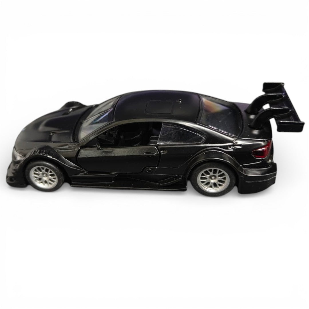 MSZ 1:42 BMW M3 DTM Die-Cast Model Car – Black | Pull Back, Openable Doors (67318S)