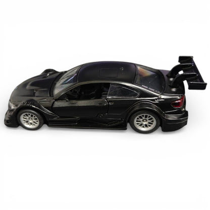 MSZ 1:42 BMW M3 DTM Die-Cast Model Car – Black | Pull Back, Openable Doors (67318S)