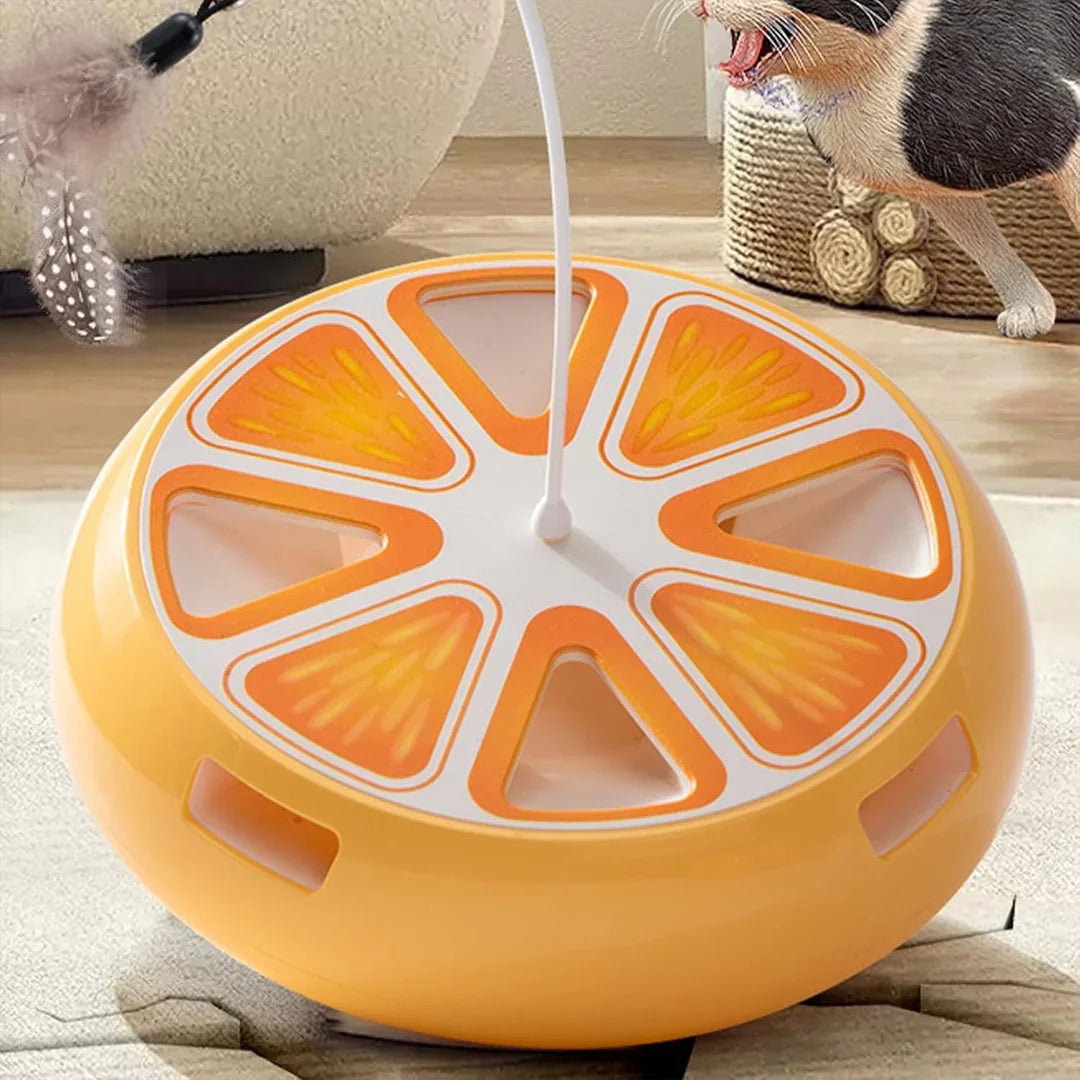 Smart Magic Spinning Pet Toy – Automatic Interactive Cat Toy with Rotating Feathers, Replaceable Heads & Silent Electric Drive