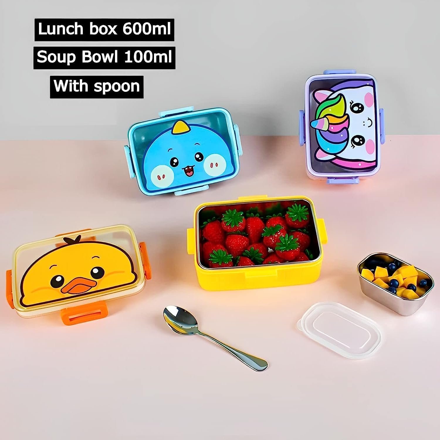 Super Cute Teeny Tony (750ml) Lunch Boxes for Toddlers With Spoon & Sc –  Myneemoe